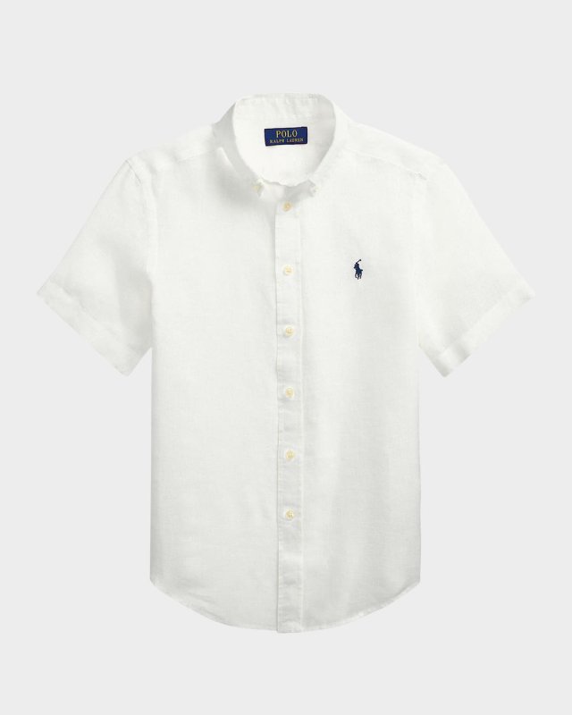 Boy's Linen Sport Shirt, Size S-XL